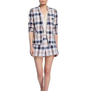 New VERONICA BEARD Blue Multi Dickey jacket Sz 0